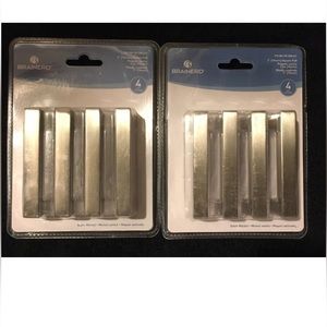 Set/(2) Pack Brainerd 3 Inch Square Cabinet Handle Pulls - Satin Nickel